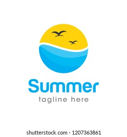 Summer Logo Design Template