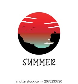 Summer logo design vector illustration