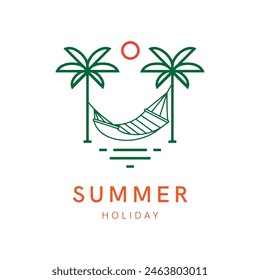 Summer logo design vetor file for logo designer inspiration and company brand
