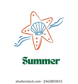 Summer logo design vetor file for logo designer inspiration and company brand
