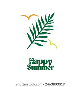 Summer logo design vetor file for logo designer inspiration and company brand
