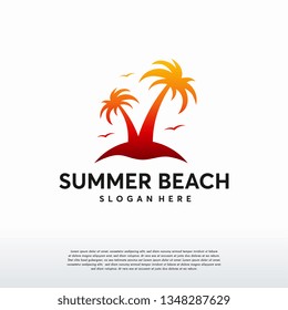 Summer Logo designs, Beach Logo designs concept vector