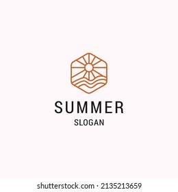 Summer logo icon design template vector illustration