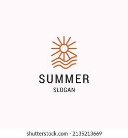 Summer logo icon design template vector illustration