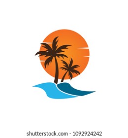 Summer logo icon template