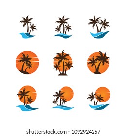 Summer logo icon template
