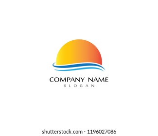 Summer logo illustration