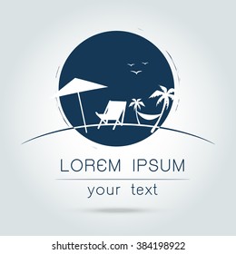 summer logo on white background isolated Vector illustration
