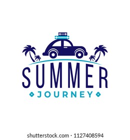 Summer logo template illustration
