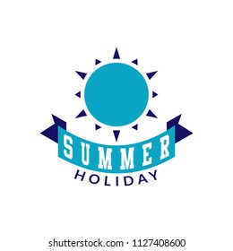 Summer logo template illustration
