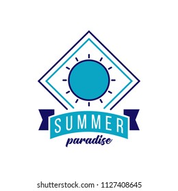 Summer logo template illustration
