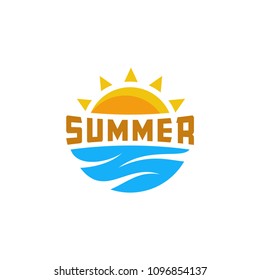 Summer Logo Template Vector Illustration