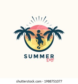 Ilustración vectorial del logotipo de verano
