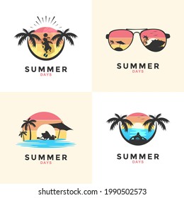 
Ilustración vectorial del logotipo de verano