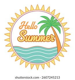 Summer logo vector art illustration.