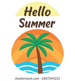 Summer logo vector art illustration.