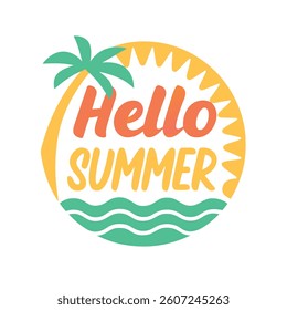 Summer logo vector art illustration.