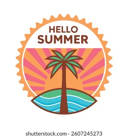 Summer logo vector art illustration.