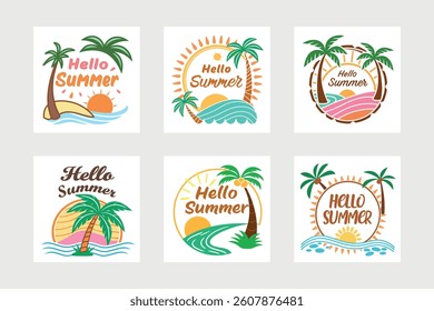 Summer logo vector art illustration.