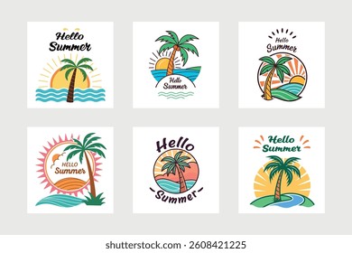 Summer logo vector art illustration.