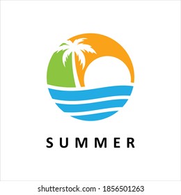 Summer logo vector design illustration