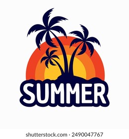 Summer logo vector with eps format file.