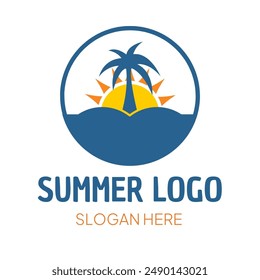 Summer logo vector with eps format file.