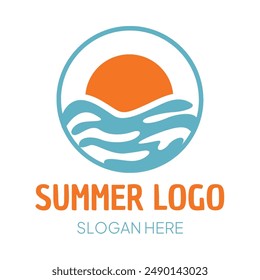 Summer logo vector with eps format file.