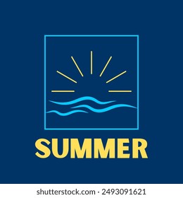 Summer logo vector with eps format file.