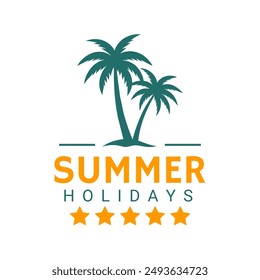Summer logo vector with eps format file.