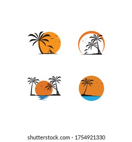 summer logo vector icon template