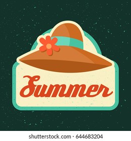 Summer logo vector illustration. Summer time, enjoy your holidays.