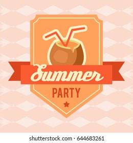 Summer logo vector illustration. Summer time, enjoy your holidays.