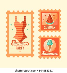 Summer logo vector illustration. Summer time, enjoy your holidays.