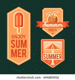 Summer logo vector illustration. Summer time, enjoy your holidays.