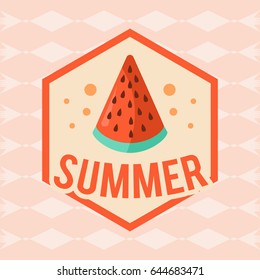 Summer logo vector illustration. Summer time, enjoy your holidays.