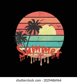 Summer logo vector- summer typography logo, t-shirt vector, template