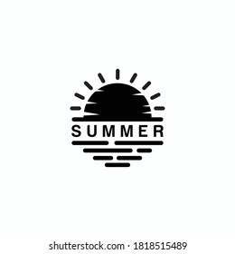Summer Logo Vector typography Vintage