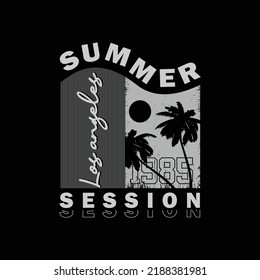 Summer Los angeles illustration typography. perfect for t shirt design