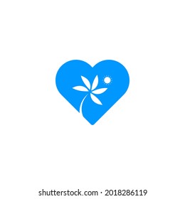 summer love colorful heart icon