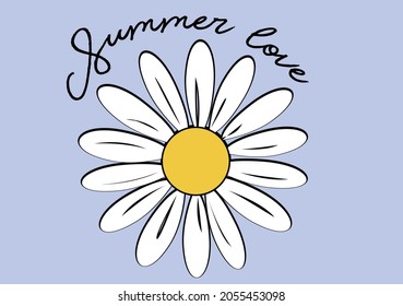 summer love with daisy flower