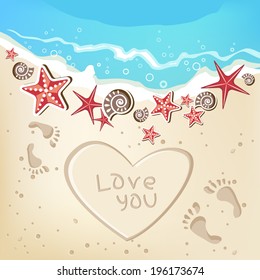 Summer love frame background