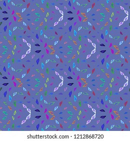 Summer lovely multicolored sea shell abstract seamless background.