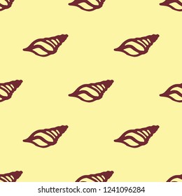 Summer lovely multicolored sea shell abstract seamless background.