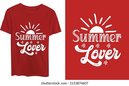 Summer Lover squad hand draw brush lettering summertime typography quotes lettering for t-shirts, mugs, posters, cards