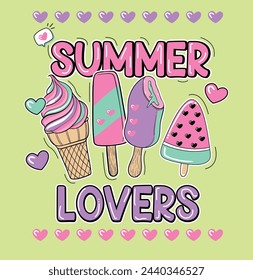 summer lovers cute design sweet