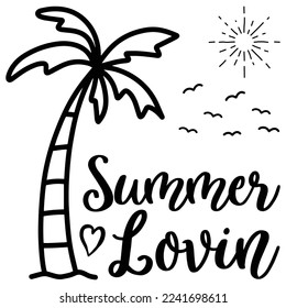 Summer Lovin Mountain Shirt Print Template Simple Mountain typography design