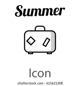 Summer luggage icon
