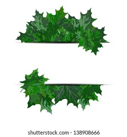 Summer maple leaves. EPS 10 vector illustration with transparency and meshes.