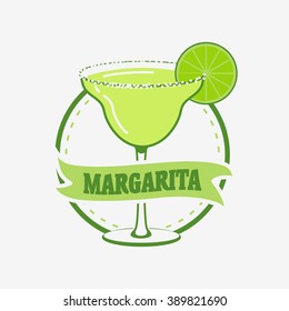 Summer Margarita Cocktail Vector Concept. Can be used for design menu, flyers, posters